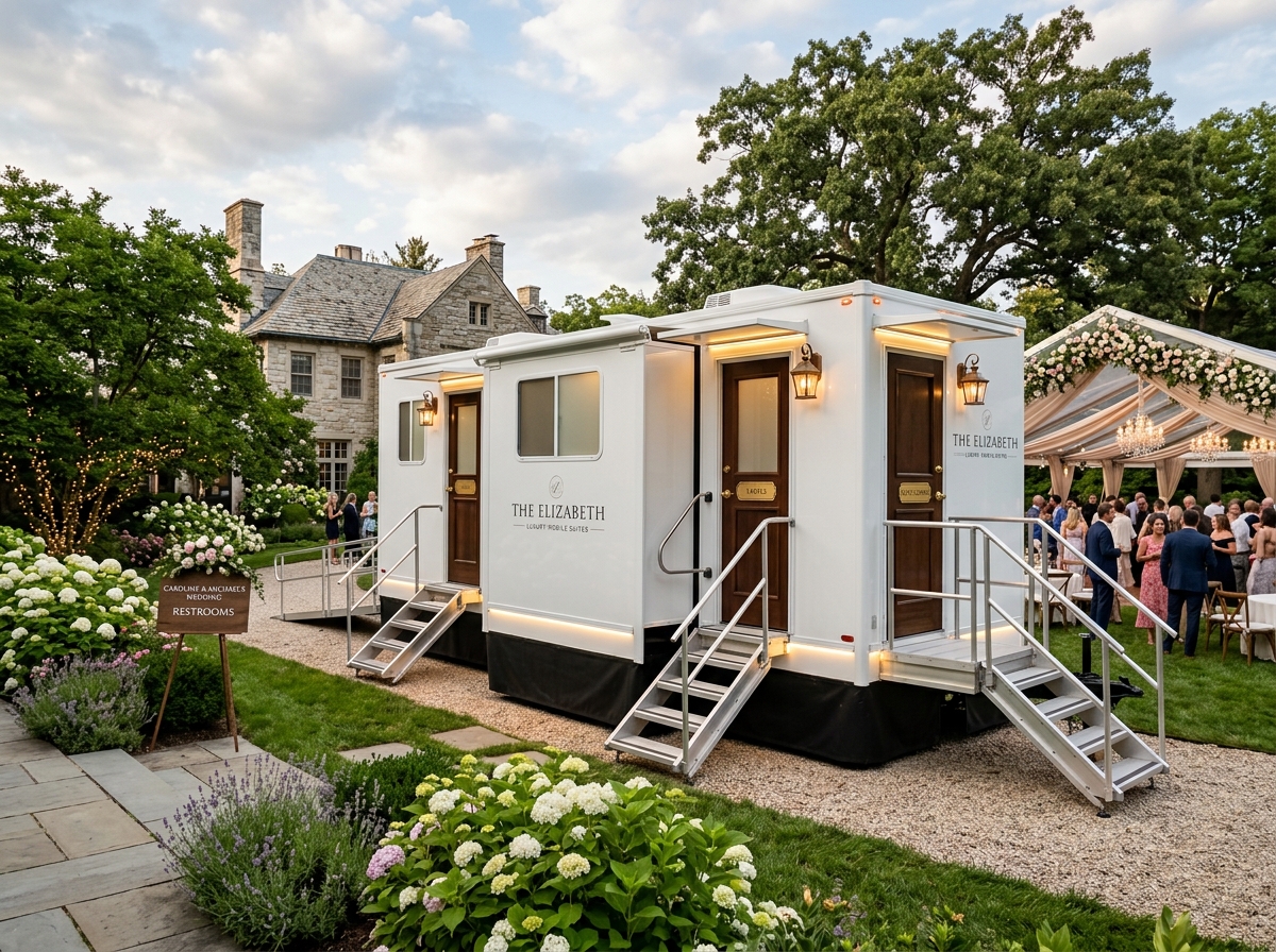 Luxury Portable Restroom Trailer Rental Houston
